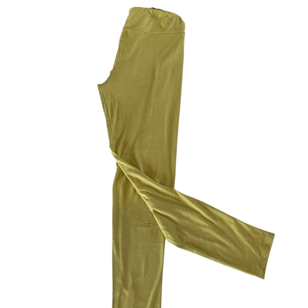 $51 LuLaRoe Mustard Yellow Leggings super-soft! Sz Tall Curvy/12-18